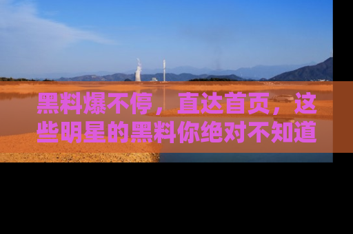 黑料爆不停，直达首页，这些明星的黑料你绝对不知道！