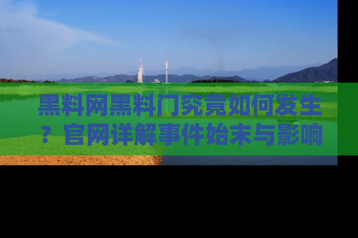 黑料网黑料门究竟如何发生？官网详解事件始末与影响
