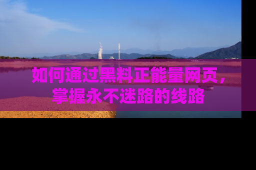 如何通过黑料正能量网页,掌握永不迷路的线路