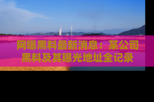 网曝黑料最新消息:某公司黑料及其曝光地址全记录