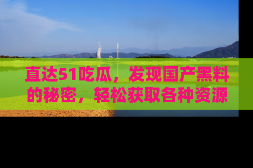 直达51吃瓜,发现国产黑料的秘密,轻松获取各种资源与资讯
